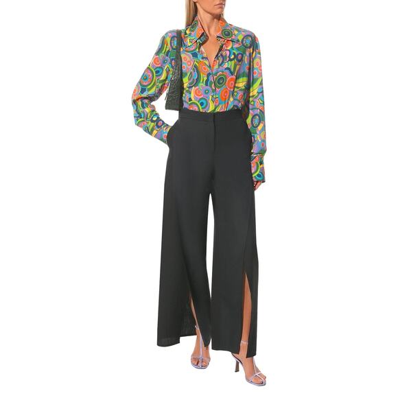 NWT Dolce & Gabbana Silk abstract Print Blouse Shirt Multicolor IT 42 US M - Picture 8 of 11